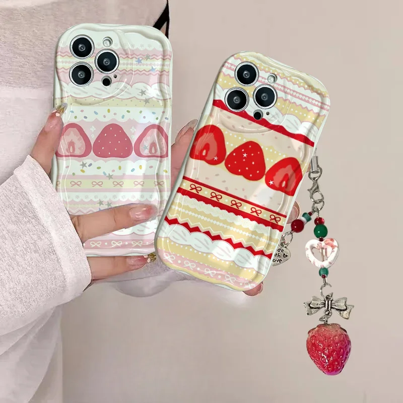 Phone Cases Motorola Edge 2025 - جراب هاتف بتصميم كعكة لطيفة ودانتيل
