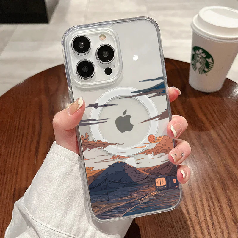 Phone Cases Xs - جراب هاتف عصري بنمط غروب الشمس