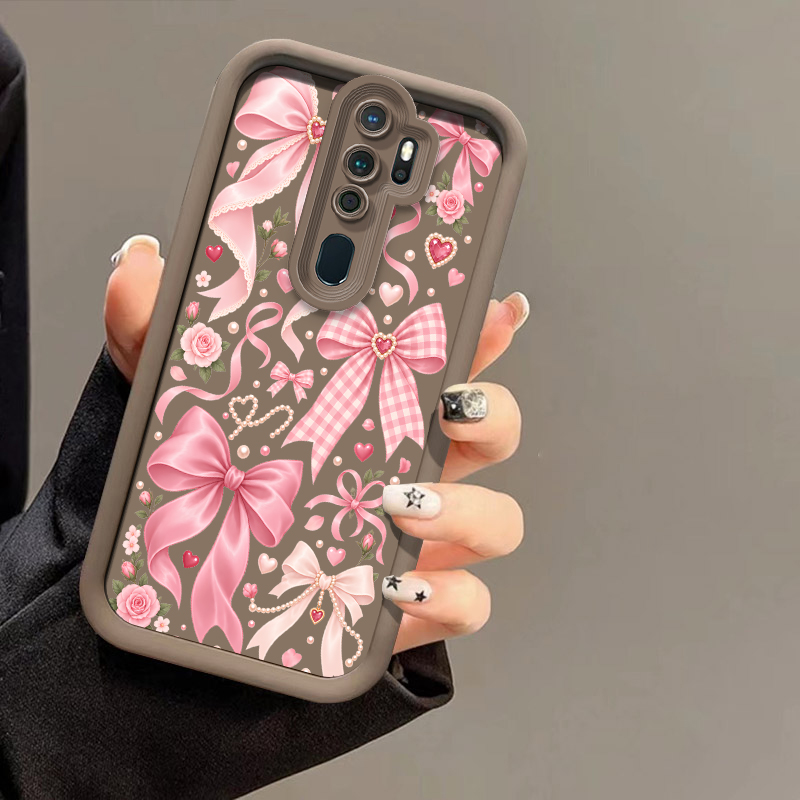 Phone Cases Motorola Edge 2025 - غطاء هاتف بتصميم زهور وعقدة فيونكة