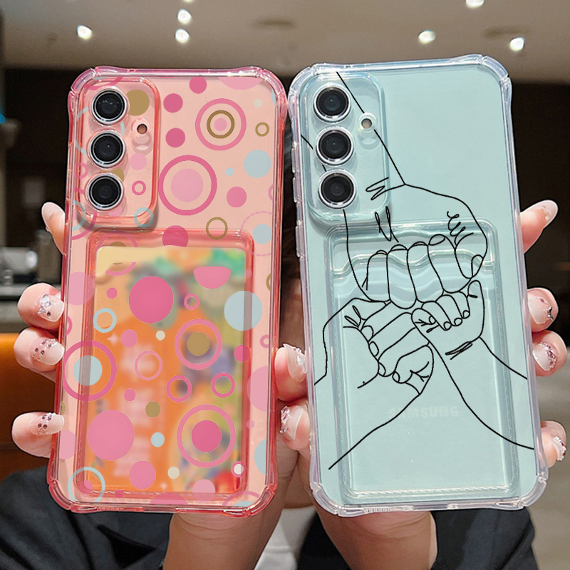 غطاء هاتف شفاف بفتحة للبطاقات  - مراجعة Phone Cases Galaxy A17 وسعره