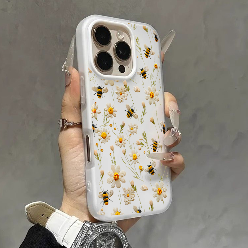 حافظة 2 في 1 بتصميم نحلة وزهرة - مراجعة Phone Cases Motorola Edge 2025 وسعره
