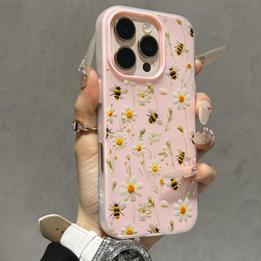 حافظة 2 في 1 بتصميم نحلة وزهرة - مراجعة Phone Cases Motorola Edge 2025 وسعره