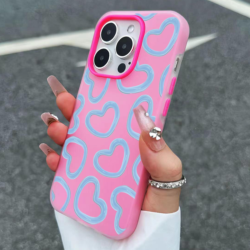 غطاء هاتف لطيف بنمط قلب مرسوم  - مراجعة Phone Cases Xr Cute وسعره