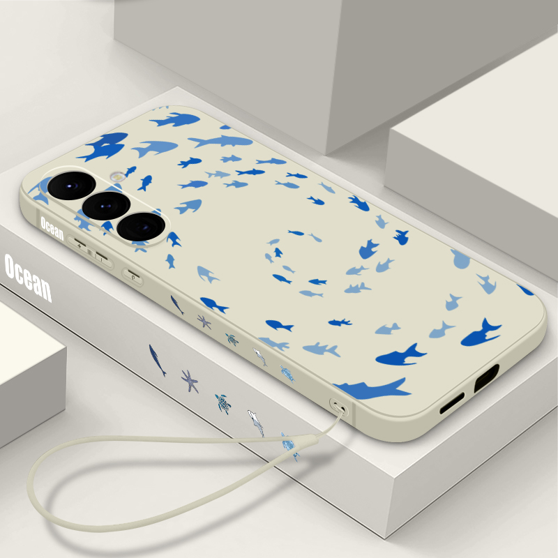 جراب هاتف بنمط سمكة مع حبل تعل - مراجعة Phone Cases Galaxy A17 وسعره