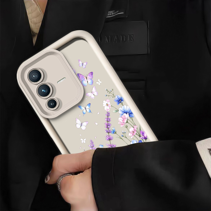 غطاء هاتف بنقشة فراشة باللون ا - مراجعة Vivo V40 وسعره
