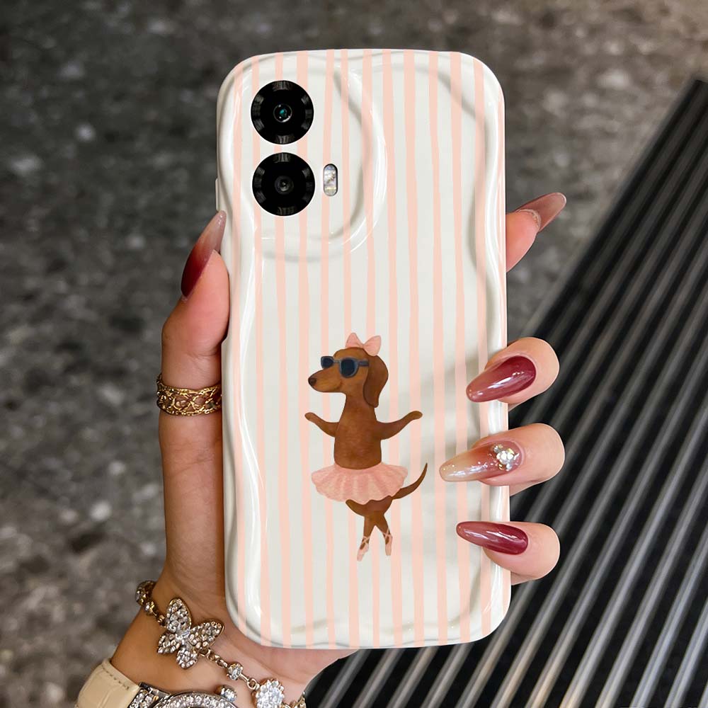 حافظة هاتف لطيفة مخططة على شكل - مراجعة Phone Cases Motorola Edge 2025 وسعره