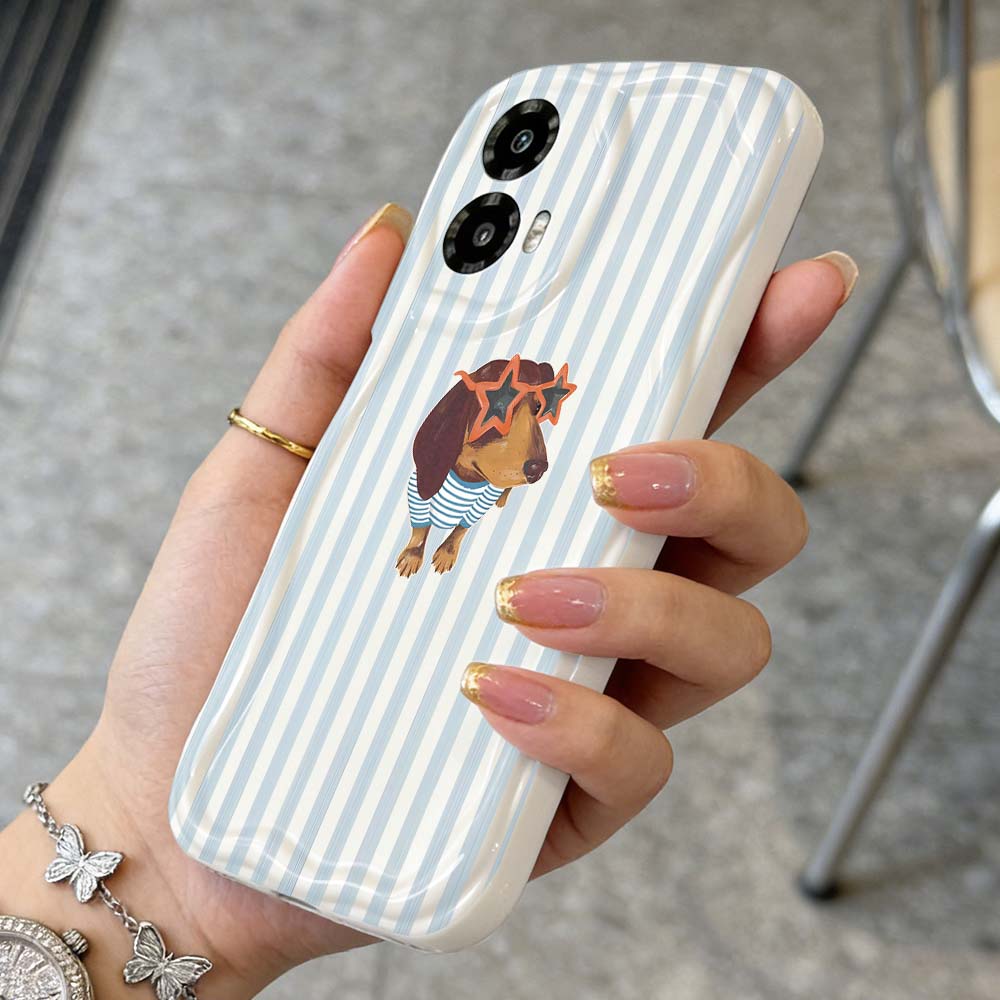 حافظة هاتف لطيفة مخططة على شكل - مراجعة Phone Cases Motorola Edge 2025 وسعره
