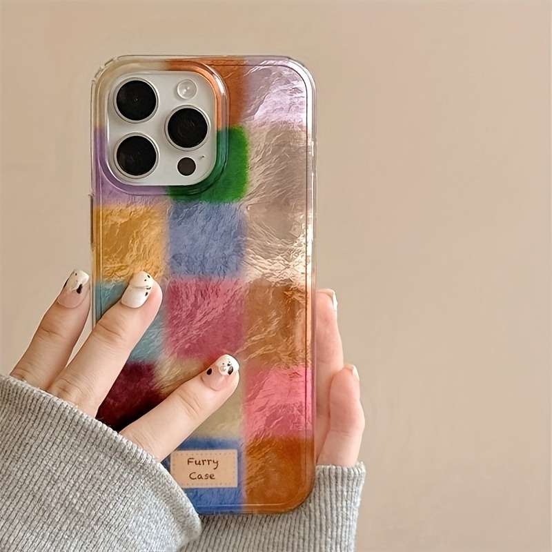 غطاء هاتف بتصميم مربعات ملونة  - مراجعة Phone Cases Xs وسعره