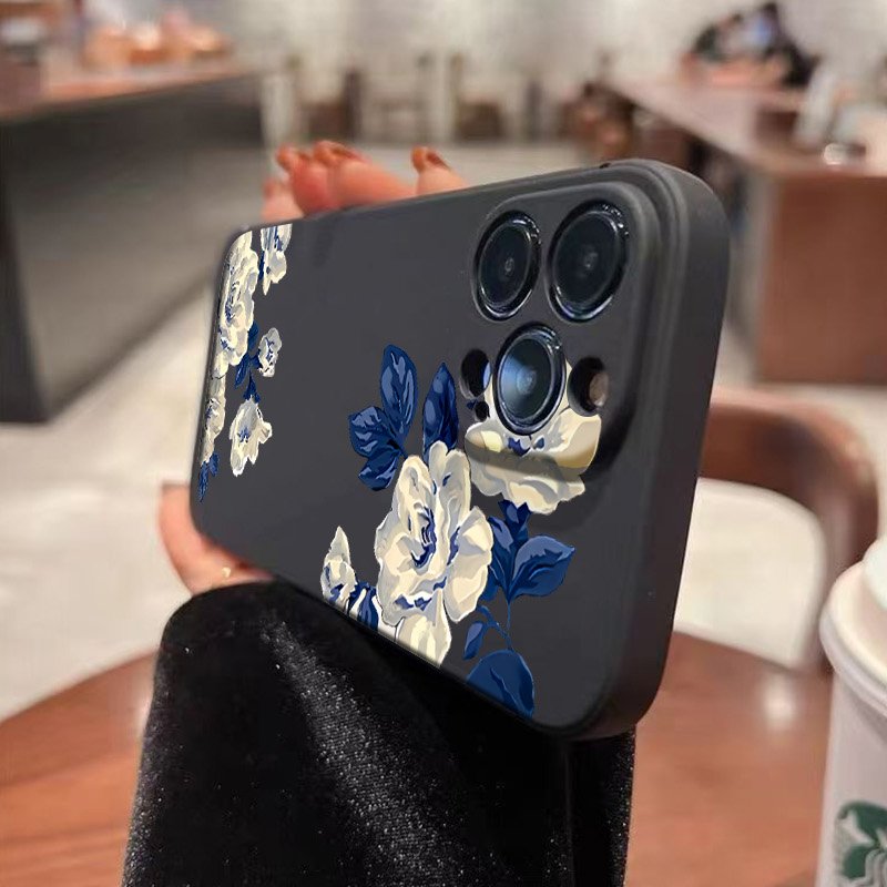 الأزرق والأبيض زهرة قضية الهات - مراجعة Phone Cases Galaxy A17 وسعره