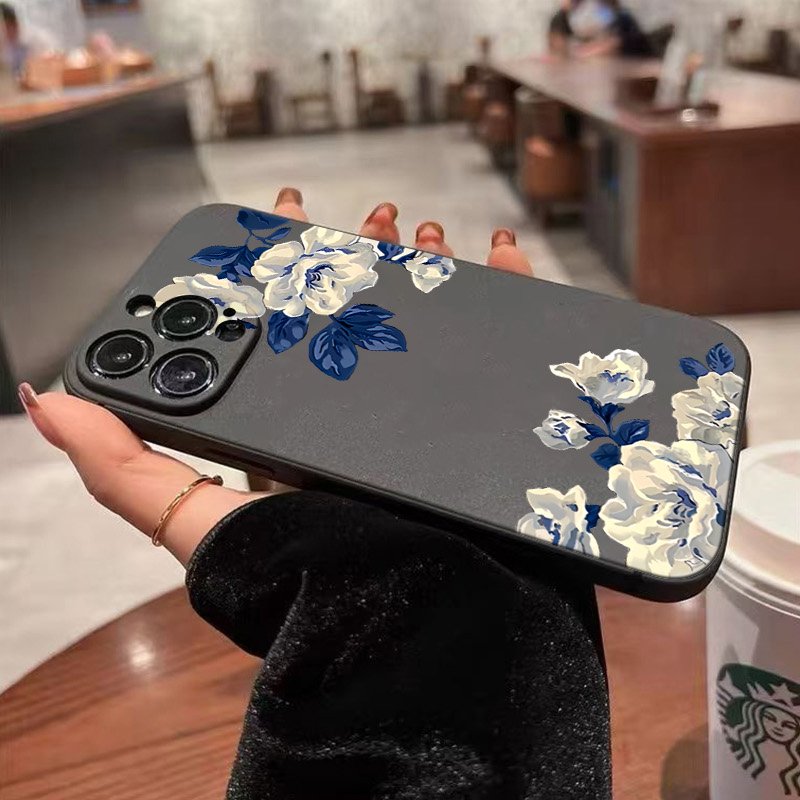 الأزرق والأبيض زهرة قضية الهات - مراجعة Phone Cases Galaxy A17 وسعره