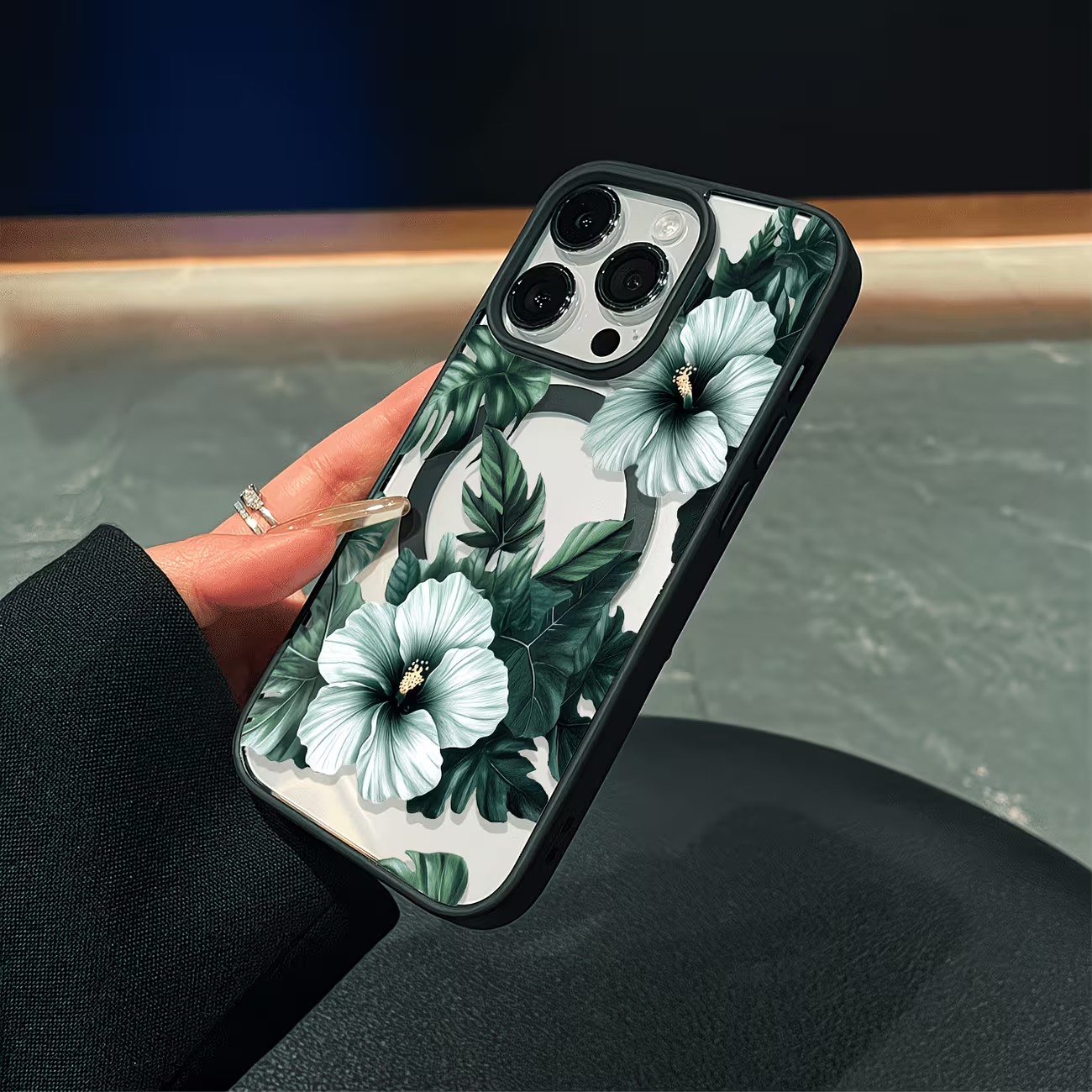 غطاء هاتف شفاف بتصميم زهور خضر - مراجعة Phone Cases Xs وسعره