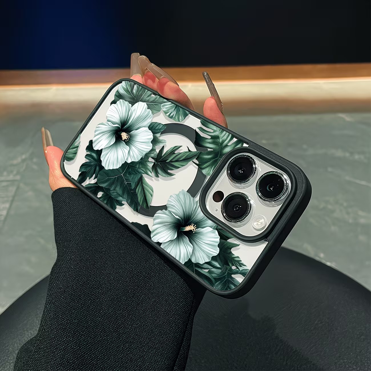 غطاء هاتف شفاف بتصميم زهور خضر - مراجعة Phone Cases Xs وسعره